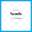 วิ-นาด-สะ-ไพ เป็นคำอ่านของคำไหน?, คำในภาษาไทย วิ-นาด-สะ-ไพ อ่านว่า วินาศภัย