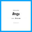 สัก-กะ-ตะ เป็นคำอ่านของคำไหน?, คำในภาษาไทย สัก-กะ-ตะ อ่านว่า สักฏะ