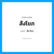 สัง-โขบ เป็นคำอ่านของคำไหน?, คำในภาษาไทย สัง-โขบ อ่านว่า สังโขภ