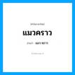 แมว-คฺราว เป็นคำอ่านของคำไหน?, คำในภาษาไทย แมว-คฺราว อ่านว่า แมวคราว
